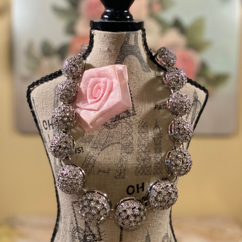 Crystal Dome Necklace with Extender